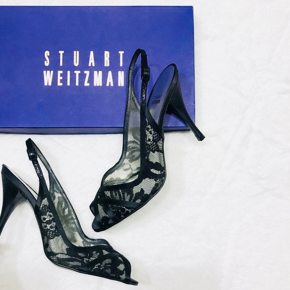 Stuart weitzman black lace heels - Picture 5 of 8